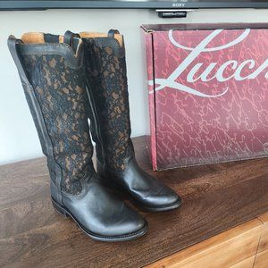 Lucchese - Black Lace Boots (Women's)